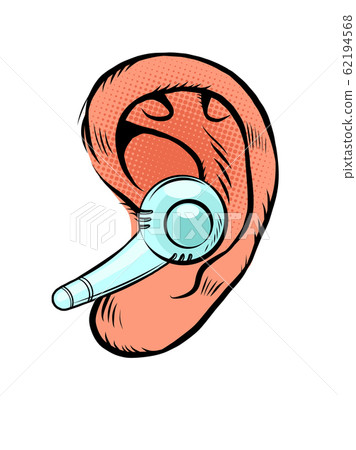 ear with wireless earbud 62194568