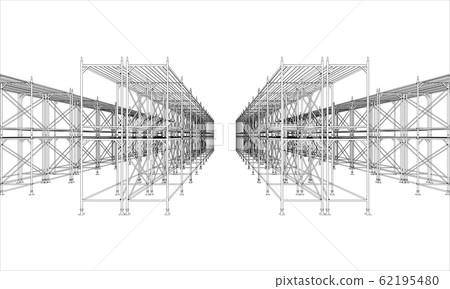 Drawing or sketch of a large shelves Drawing or sketch of a large shelves 62195480