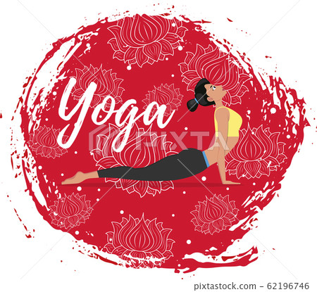 Yoga training vector illustration in flat style 62196746