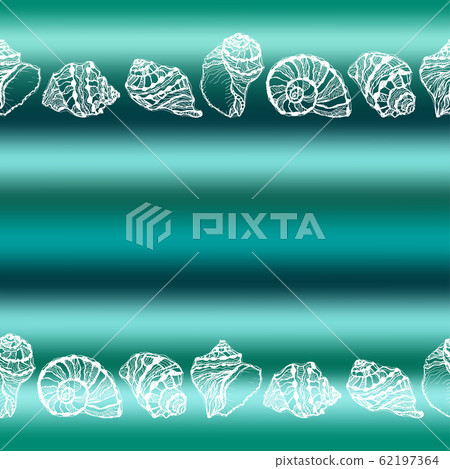 Vector illustration of marine seamless border Vector illustration of marine seamless border 62197364