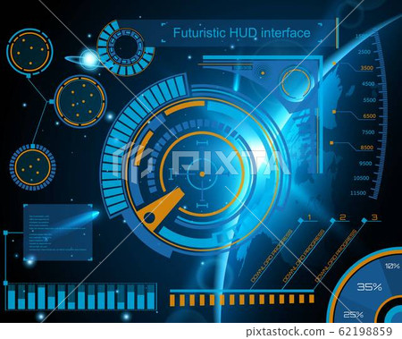 Abstract future, concept vector futuristic blue virtual graphic touch user interface HUD. For web 62198859