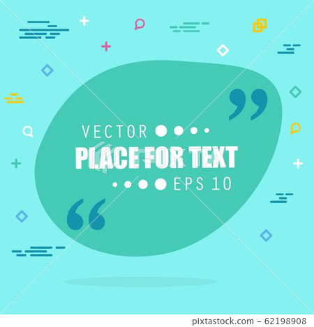 Abstract concept vector empty speech square quote text bubble. For web and mobile app isolated on Abstract concept vector empty speech square quote text bubble. For web and mobile app isolated on 62198908
