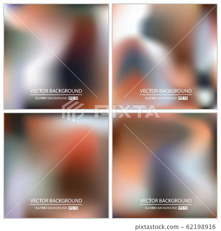 Abstract Creative concept vector multicolored blurred background set. For Web and Mobile 62198916