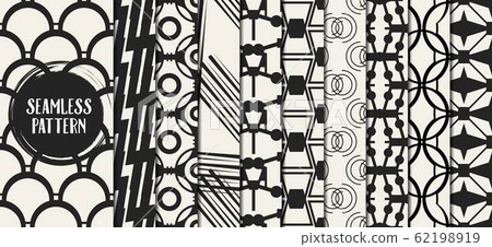 Abstract concept vector monochrome geometric pattern. Black and white minimal background. Creative Abstract concept vector monochrome geometric pattern. Black and white minimal background. Creative 62198919