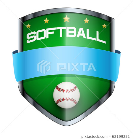 Softball Shield badge. Softball Shield badge. 62199221