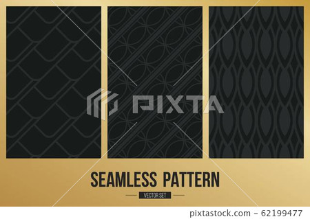 Abstract concept vector monochrome geometric pattern. Dark blue, gold minimal background. Creative 62199477
