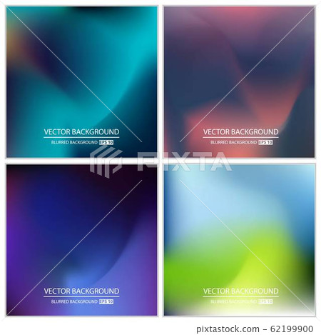 Abstract Creative concept vector multicolored blurred background set. For Web and Mobile 62199900
