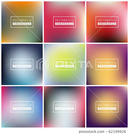 Abstract Creative concept vector multicolored blurred background set. For Web and Mobile 62199926