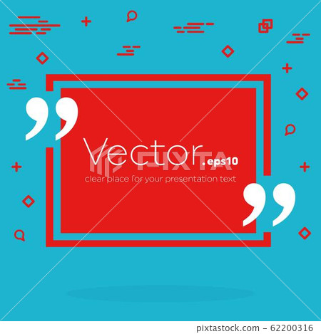 Abstract concept vector empty speech square quote text bubble. For web and mobile app isolated on Abstract concept vector empty speech square quote text bubble. For web and mobile app isolated on 62200316