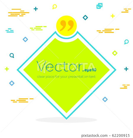 Abstract concept vector empty speech square quote text bubble. For web and mobile app isolated on Abstract concept vector empty speech square quote text bubble. For web and mobile app isolated on 62200915