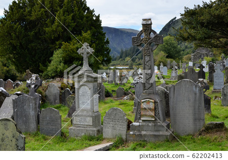 view at old Ireland cemetery and graves in view at old Ireland cemetery and graves in 62202413
