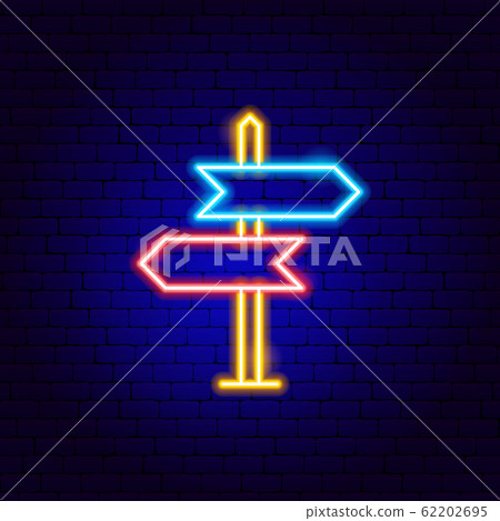 Direction Sign Neon Sign Direction Sign Neon Sign 62202695
