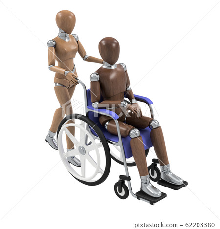 Drawing doll and wheelchair Drawing doll and wheelchair 62203380