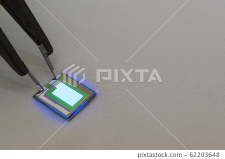 Checking turn on small oled display of blue color 62203648