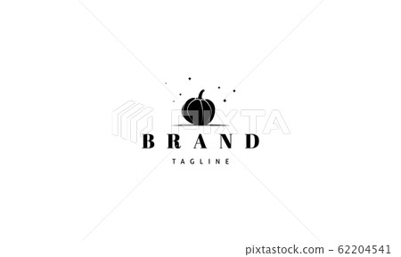 Vector logo on which an abstract image of a pumpkin. 62204541