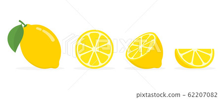 Fresh lemon fruits, collection of vector Fresh lemon fruits, collection of vector 62207082