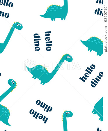 pattern of cute dinosaurs 62207194
