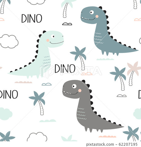 pattern of cute dinosaurs pattern of cute dinosaurs 62207195