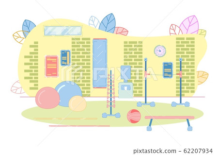 Fitness Room for Light Sport Workout Interior. 62207934