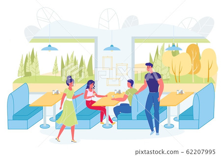Advertising Poster, Meeting Young People in Cafe. 62207995
