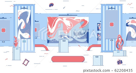Virtual Reality Attraction. Futuristic Interior 62208435