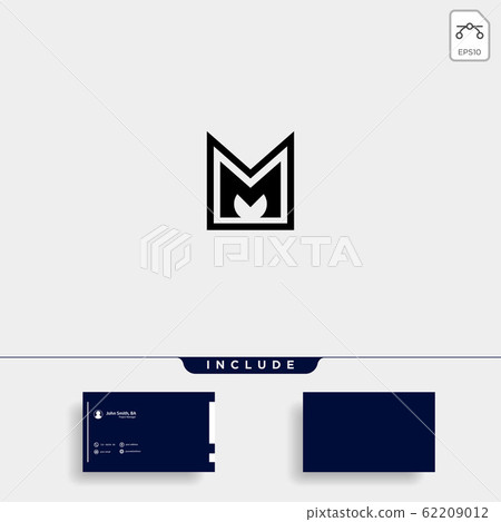 Letter M Am Ma Mm Monogram Logo Design Minimal Stock Illustration