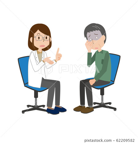 Female doctor Description Men Elderly consultation Diagnosis Shock Grandfather Female doctor Description Men Elderly consultation Diagnosis Shock Grandfather 62209582