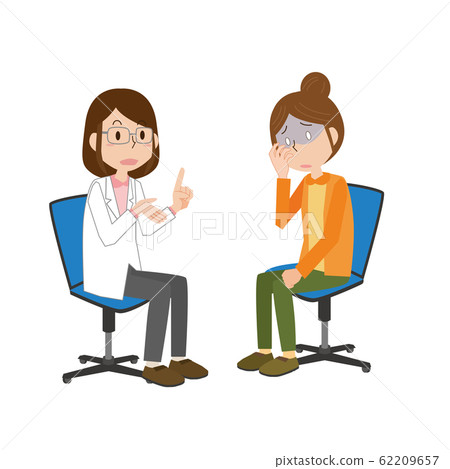 女醫生解釋,醫學訪談,診斷,家庭主婦,女性休克 女醫生解釋,醫學訪談,診斷,家庭主婦,女性休克 62209657