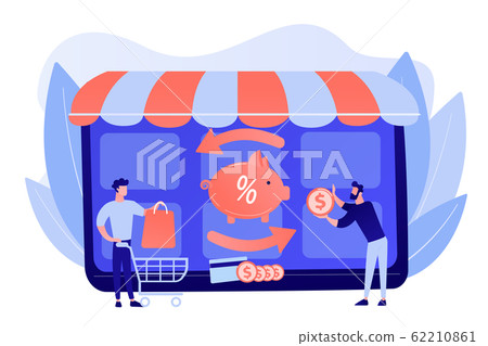 Cashback service concept vector illustration 62210861