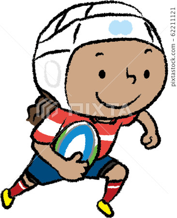 Girl running with rugby ball black Girl running with rugby ball black 62211121