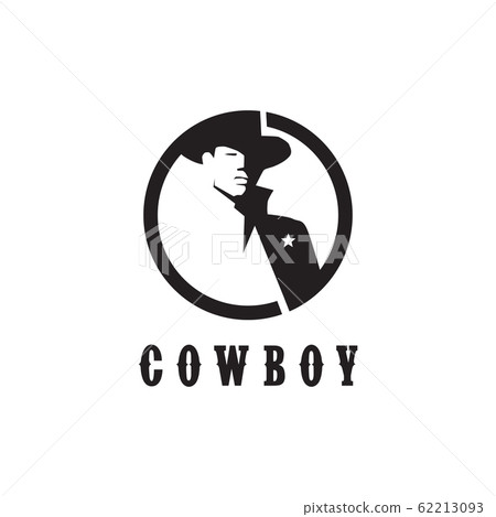Cowboy logo design vector template 62213093