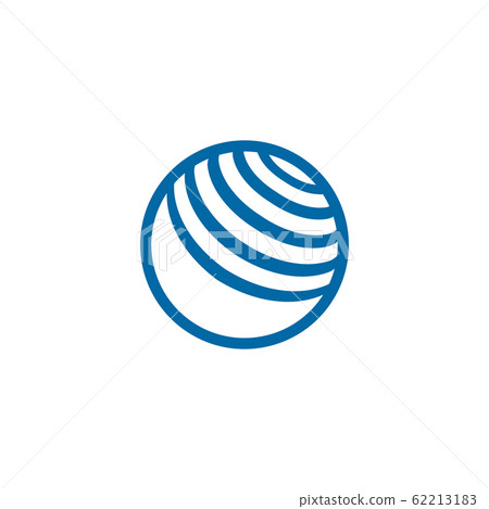 Halftone globe 3d logo design template Halftone globe 3d logo design template 62213183
