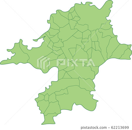 福岡縣地圖_按市町村 62213699