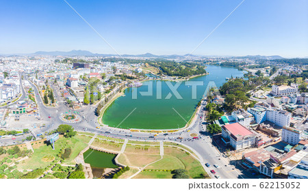 Aerial view of Da Lat city beautiful tourism Aerial view of Da Lat city beautiful tourism 62215052