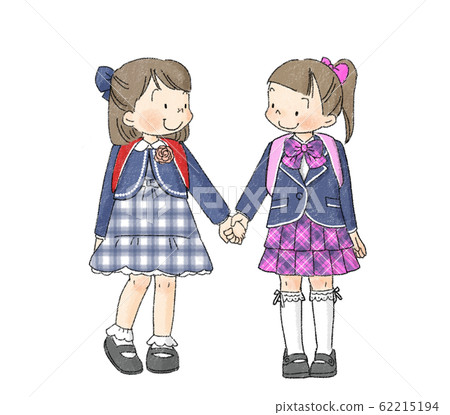 Entrance ceremony New student hand-holding (girl) Entrance ceremony New student hand-holding (girl) 62215194