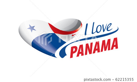 National flag of the Panama in the shape of a heart and the inscription I love Panama. Vector illustration National flag of the Panama in the shape of a heart and the inscription I love Panama. Vector illustration 62215355