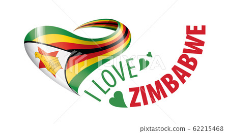 National flag of the Zimbabwe in the shape of a heart and the inscription I love Zimbabwe. Vector illustration National flag of the Zimbabwe in the shape of a heart and the inscription I love Zimbabwe. Vector illustration 62215468