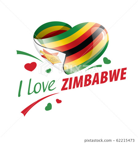 National flag of the Zimbabwe in the shape of a heart and the inscription I love Zimbabwe. Vector illustration National flag of the Zimbabwe in the shape of a heart and the inscription I love Zimbabwe. Vector illustration 62215473