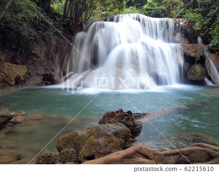 Beautiful Waterfall in Srinakarin Dam National Beautiful Waterfall in Srinakarin Dam National 62215610