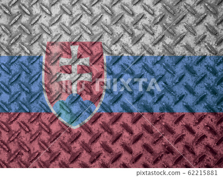 Slovakia flag on grunge wall 62215881