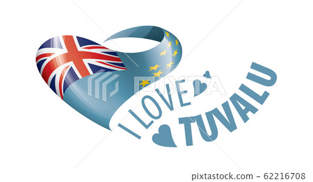 National flag of the Tuvalu in the shape of a heart and the inscription I love Tuvalu. Vector illustration National flag of the Tuvalu in the shape of a heart and the inscription I love Tuvalu. Vector illustration 62216708