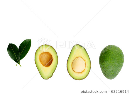Fresh avocado fruits isolated on white background Fresh avocado fruits isolated on white background 62216914