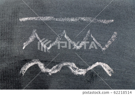 White color chalk hand drawing in set of line White color chalk hand drawing in set of line 62218514