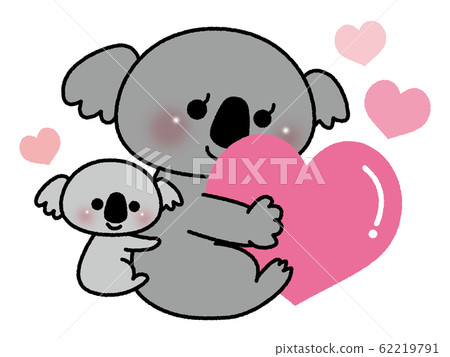 Heart and koala - Stock Illustration [62219791] - PIXTA