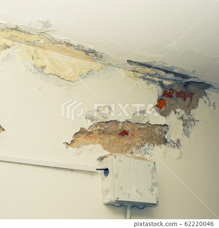 Damage ceiling from water pipelines leakage. Damage ceiling from water pipelines leakage. 62220046
