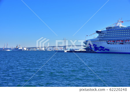 Diamond princess anchored at Yokohama pier Diamond princess anchored at Yokohama pier 62220248