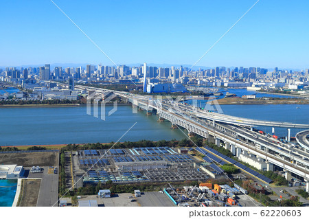 A view of the city center from the vicinity of the Metropolitan Expressway Kasai Junction 62220603