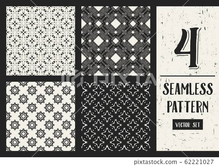 Abstract concept vector monochrome geometric pattern. Black and white minimal background. Creative 62221027
