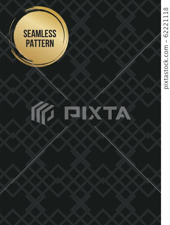 Abstract concept vector monochrome geometric pattern. Dark blue, gold minimal background. Creative 62221118