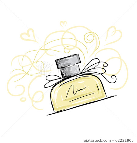 Sketch of perfume bottle for your design 62221903